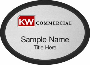 Keller Williams Commercial Black Oval Executive Silver Badge