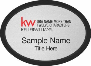 Keller Williams Realty Logo 5 Black Oval Executive Silver Badge