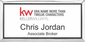 Keller Williams Realty Logo 5 Silver Executive White Badge