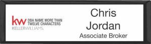 Keller Williams Realty Logo 5 Small Black Executive White Badge