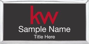 Keller Williams Silver Executive Black Name Badge