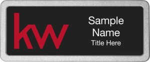 Keller Williams Pebbled Prestige Black Name Badge