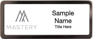 Keller Williams Mastery Black Chrome White Name Badge