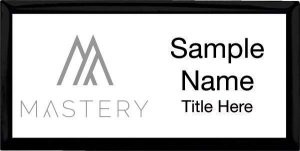 Keller Williams Mastery Black Executive White Name Badge