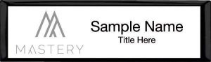 Keller Williams Mastery Small Black Executive White Name Badge