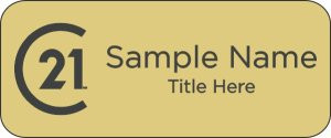 Century 21 New Logo Standard Gold Name Badge | KWP-98714