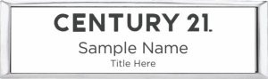 Century 21 New Logo Small Executive Silver Name Badge | KWP-98841