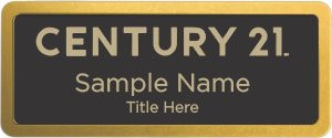 Century 21 New Logo Prestige Gold Anodized Name Badge | KWP-98826