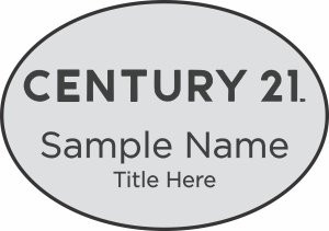 Century 21 New Logo Oval Silver Name Badge | KWP-98848
