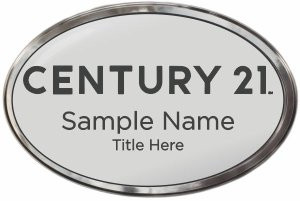 Century 21 New Logo Oval Prestige Polished Name Badge | KWP-98861