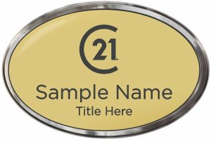 Century 21 New Logo Oval Prestige Polished Name Badge – KWP-98779