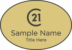 Century 21 New Logo Oval Gold Name Badge – KWP-98764