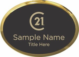 Century 21 New Logo Oval Executive Gold Name Badge | KWP-98776