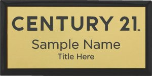 Century 21 New Logo Executive Black Name Badge – KWP-98855