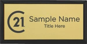Century 21 New Logo Executive Black Name Badge – KWP-98772