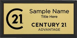 Century 21 Advantage Executive Black Name Badge – Alternate Layout – KWP-105212