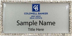 Coldwell Banker Pro West Bling Silver Name Badge | KWP-108255