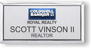 Coldwell Banker Royal Realty Executive Silver Name Badge | KWP-81859