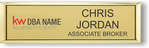 KW Gold Name Badge