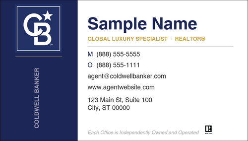 Coldwell Banker business cards CB-006 front design