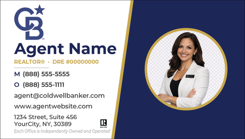 Coldwell Banker business card front design CB-004 professional branded layout