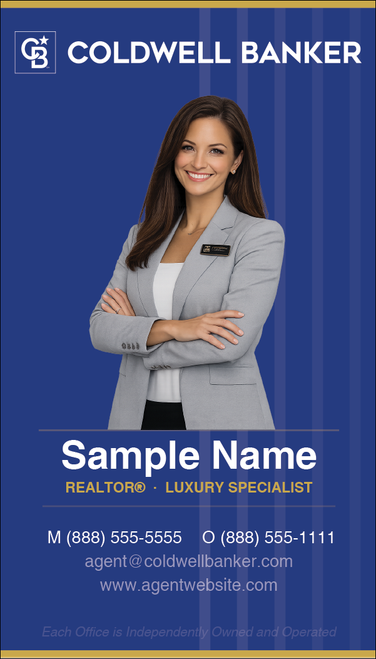 Coldwell Banker business card front design CB-011 professional branded layout