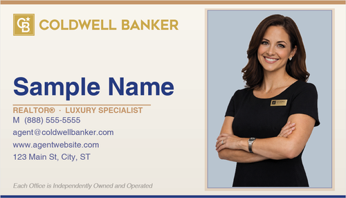 Coldwell Banker business card front design CB-018 professional branded layout
