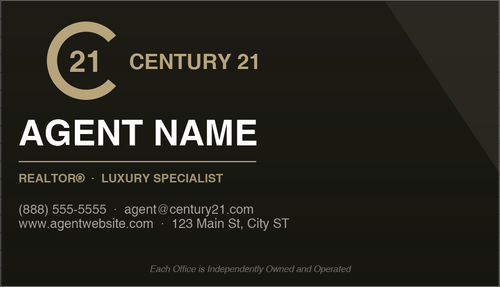 Century 21 business card front design C21-F08 Modern Branded Layout