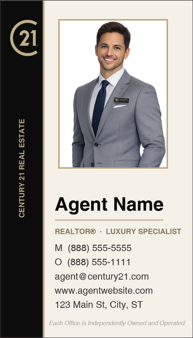 Century 21 business card front design C21-F14 Modern Branded Layout