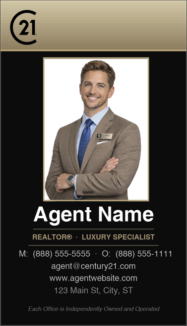 Century 21 business card front design C21-F16 Professional Century 21 Layout