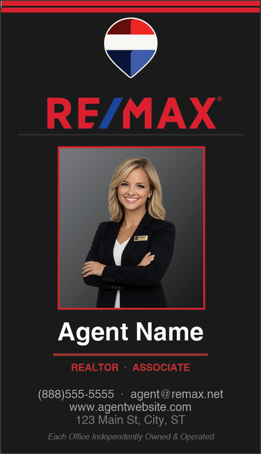 RE/MAX business card front design RM-F05 Photo Forward Premium Layout