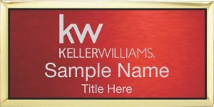 Keller Williams KW Gold Executive Red Anodized Name Badge