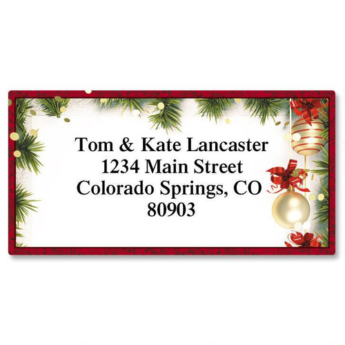 Christmas Twilight Borders Return Address Labels