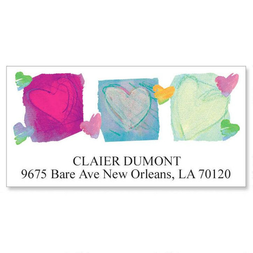 Paper Hearts Deluxe Return Address Labels