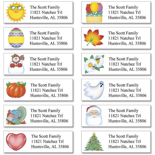 Year Round Classic Return Address Labels (12 designs)