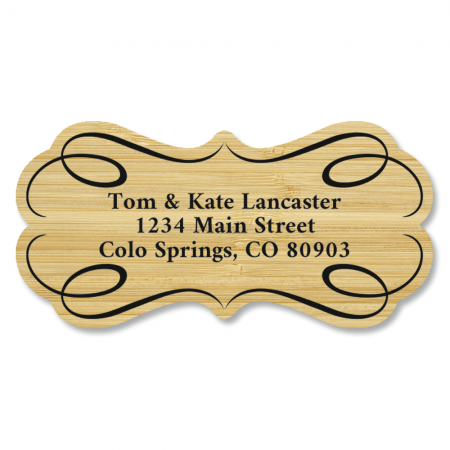 Woodgrain Diecut Address Labels (4 Designs)