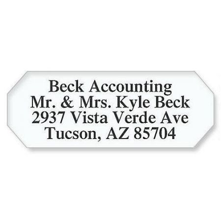 Octagon White Address Labels