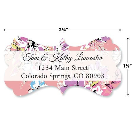 Floral Diecut Address Labels (4 Designs)