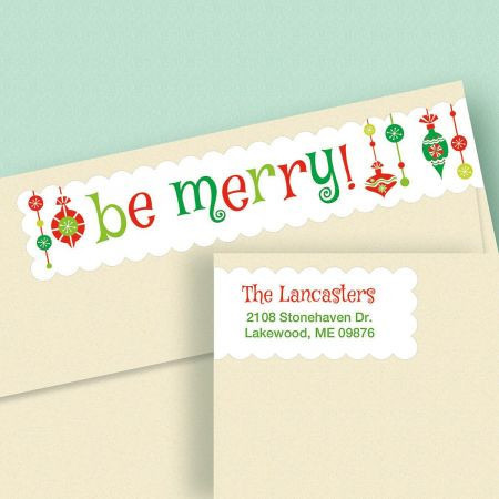 Be Merry Wrap Around Address Labels