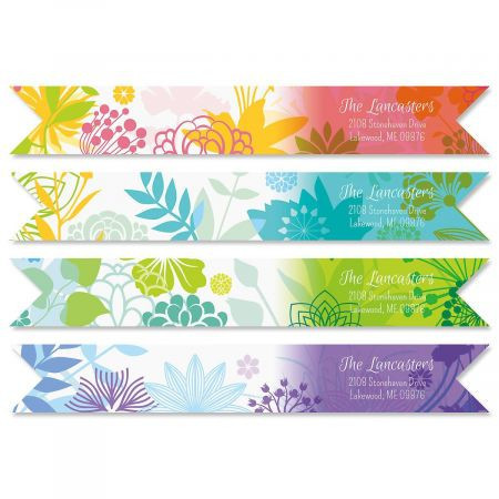 Botanical Wrap Around Address Labels (4 Designs)