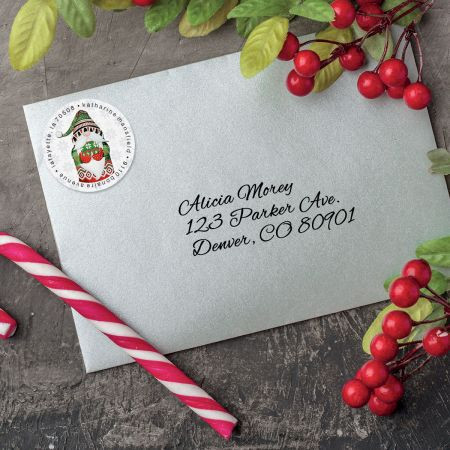 Nordic Gnome Round Address Labels