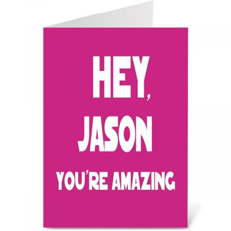 Hey You Personalized Valentine Card
