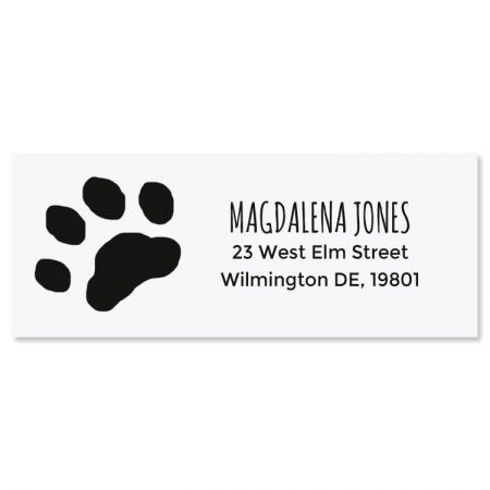 Paw Print Self-Inking Address Stamp