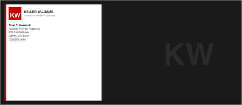 Design KW_ENV_12 custom keller williams realty #10 Envelopes