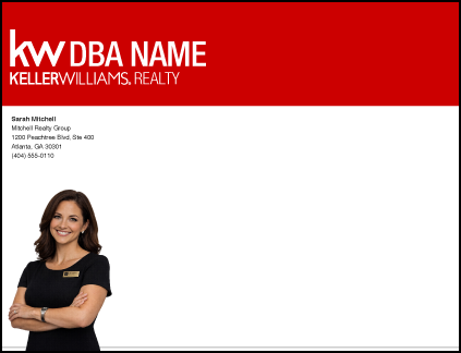 Design KW_A2_ENV_01 custom keller williams realty A2 Envelopes