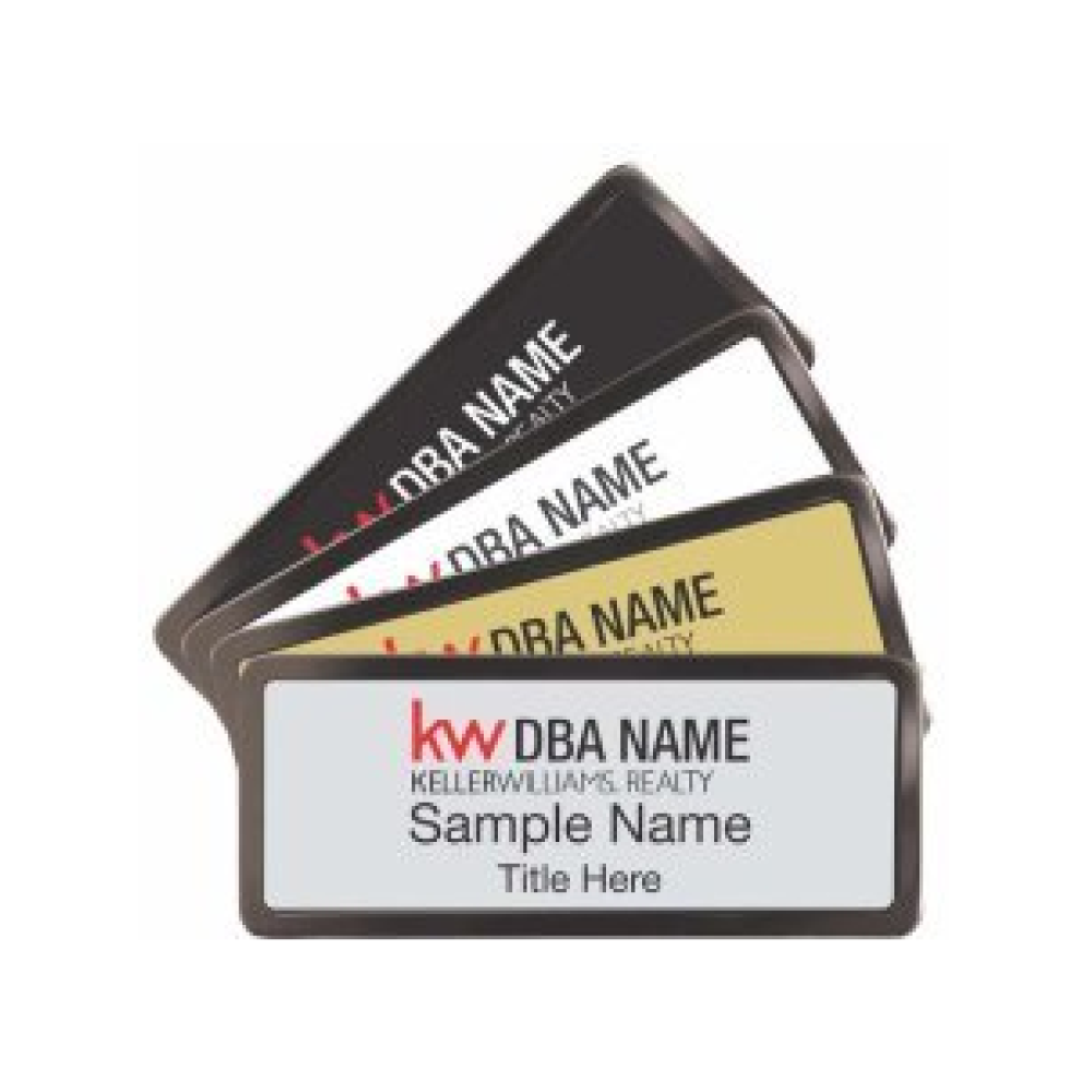 Black Chrome Name Badges