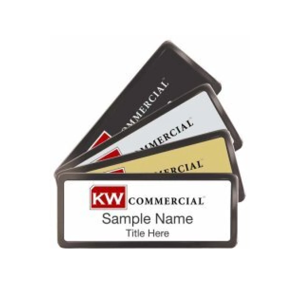 Black Chrome Name Badges