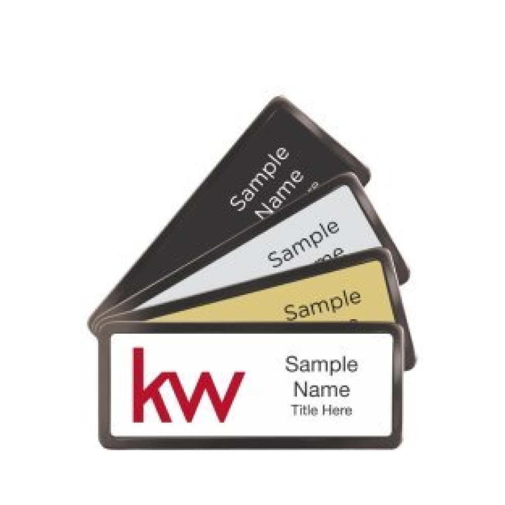 Black Chrome Name Badges
