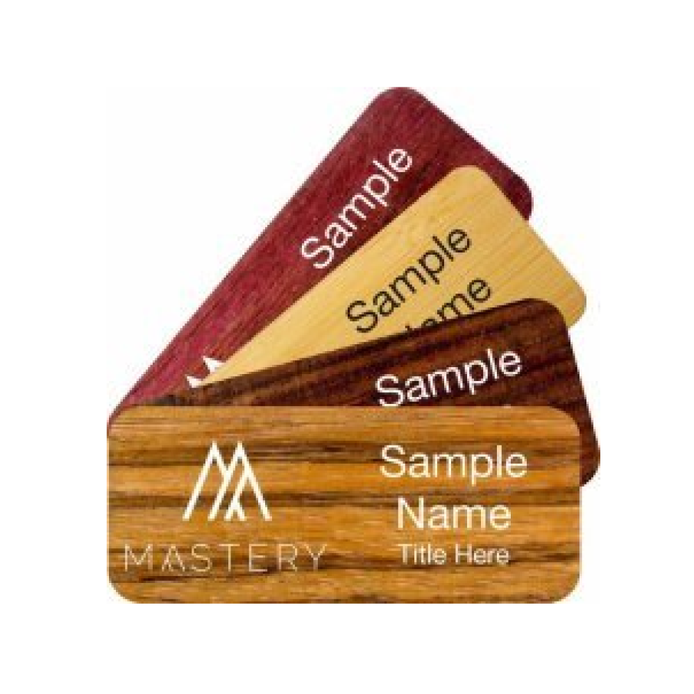 Wood Name Badges