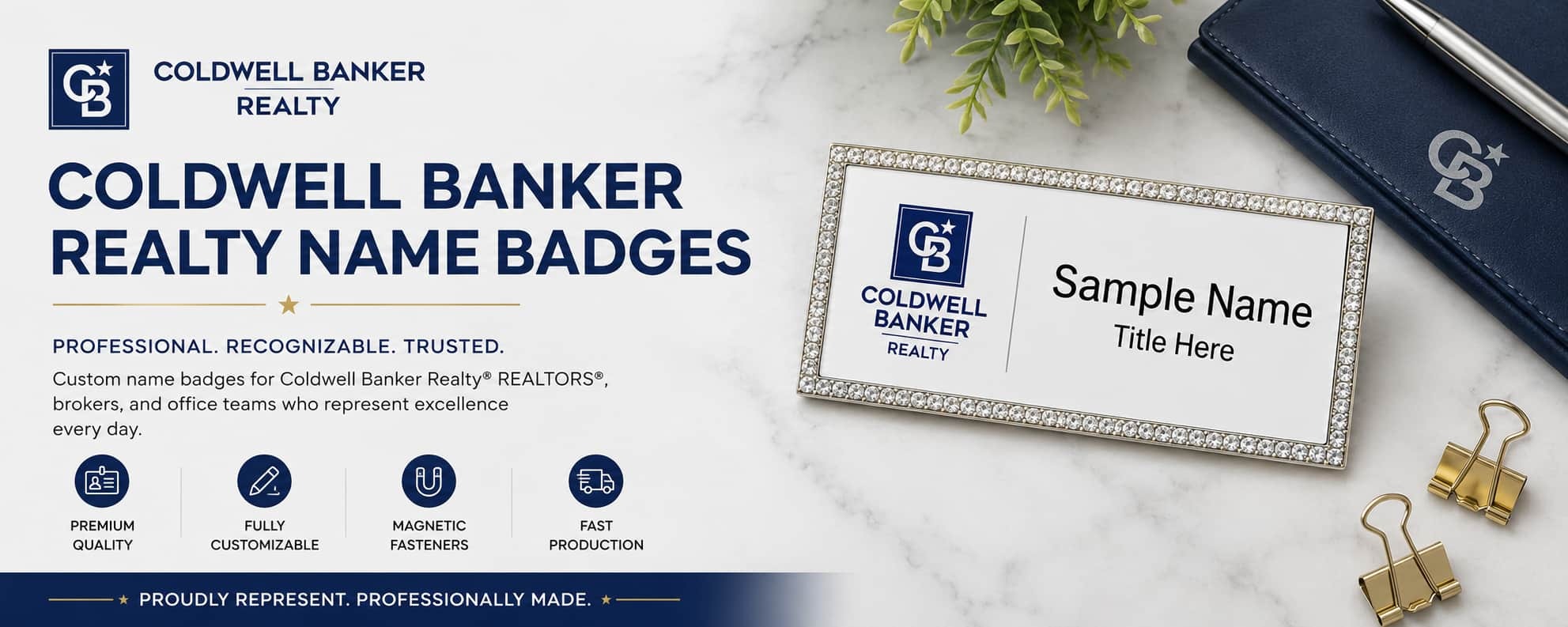 Coldwell Banker Realty name badges for REALTORS and real estate professionals